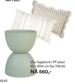 Kid Interiør Vilu hagebord i PP-plast tilbud