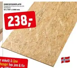 jem & fix OSB3 BYGGEPLATE tilbud