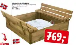 jem & fix SANDKASSE MED BENK tilbud
