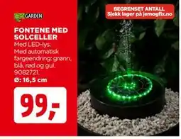 jem & fix FONTENE MED SOLCELLER tilbud