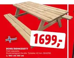 jem & fix BORD/BENKESETT tilbud
