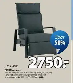 JYSK VONGE loungestol tilbud