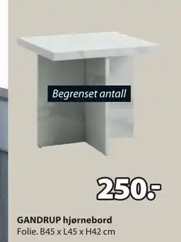 JYSK GANDRUP hjørnebord tilbud