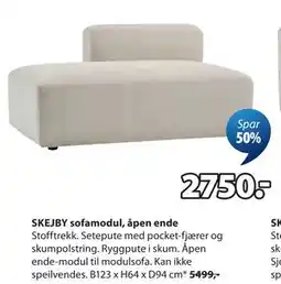JYSK SKEJBY sofamodul, åpen ende tilbud