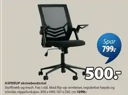 JYSK ASPERUP skrivebordsstol tilbud