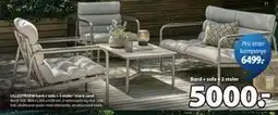 JYSK LILLESTROEM bord + sofa + 2 stoler - mørk sand tilbud