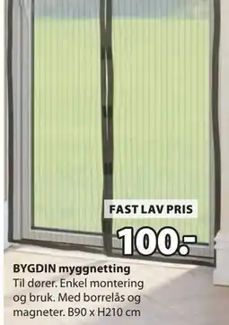 JYSK BYGDIN myggnetting tilbud