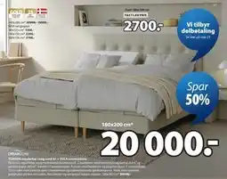 JYSK TONDRA regulerbar seng sand-91 + VOLA overmadrass tilbud