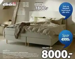 JYSK NEVLA kontinentalseng sand-91 + EKSO overmadrass tilbud