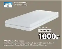 JYSK KAMELVA vendbar madrass tilbud