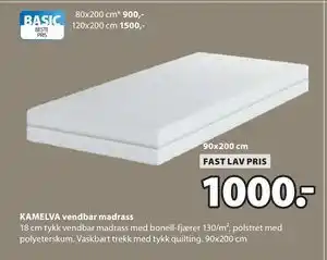 JYSK KAMELVA vendbar madrass tilbud