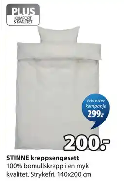 JYSK STINNE kreppsengesett tilbud