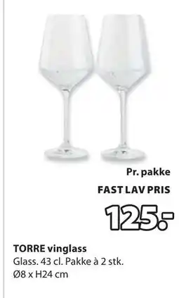 JYSK TORRE vinglass tilbud
