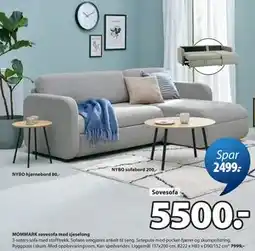 JYSK MOMMARK sovesofa med sjeselong tilbud