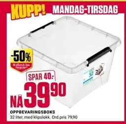 Europris OPPBEVARINGSBOKS tilbud