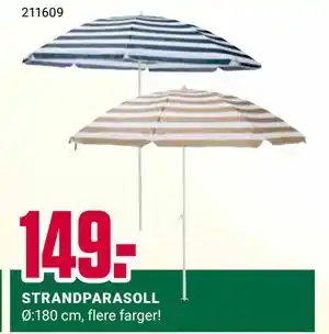 Europris STRANDPARASOLL tilbud