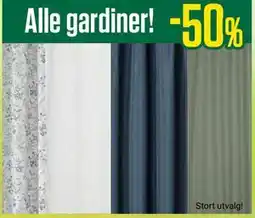 Europris Alle gardiner! tilbud