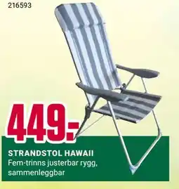 Europris STRANDSTOL HAWAII tilbud