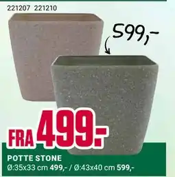 Europris POTTE STONE tilbud