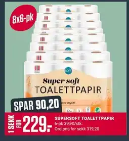 Europris SUPERSOFT TOALETTPAPIR, Medlemspris tilbud