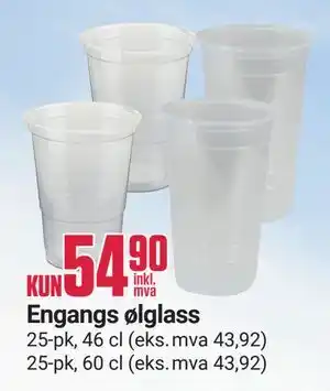Engangs ølglass