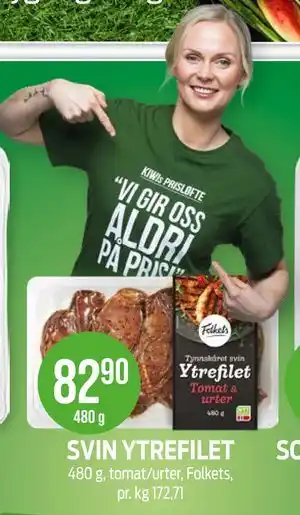Kiwi SVIN YTREFILET tilbud