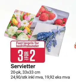 Europris Servietter tilbud