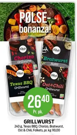 Kiwi GRILLWURST tilbud