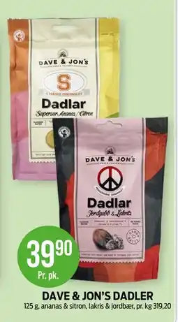 Kiwi DAVE & JON’S DADLER tilbud