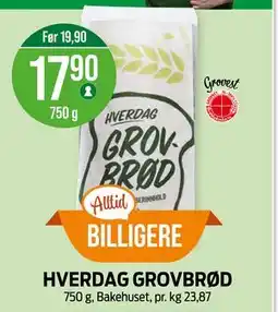 Kiwi HVERDAG GROVBRØD tilbud
