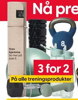 Rusta 3 for 2 På alle treningsprodukter tilbud