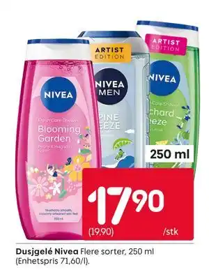 Rusta Dusjgelé Nivea tilbud