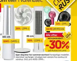 Rusta Alle vifter, Medlemspris tilbud