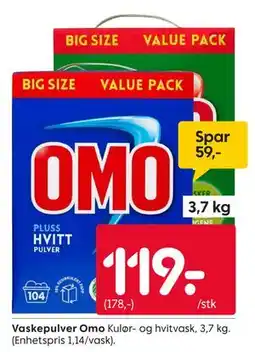 Rusta Vaskepulver Omo tilbud