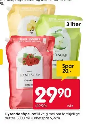 Rusta Flytende såpe, refill tilbud