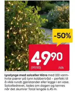 Rusta Lysslynge med solceller Hitra tilbud