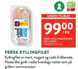 Jacobs FERSK KYLLINGFILET tilbud