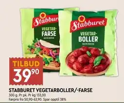 Coop Mega STABBURET VEGETARBOLLER/-FARSE tilbud