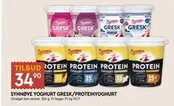 Coop Mega SYNNØVE YOGHURT GRESK/PROTEINYOGHURT tilbud