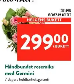 Jacobs Håndbundet rosemiks med Germini tilbud