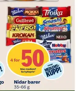 Coop Mega Nidar barer, Medlemspris tilbud