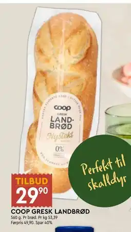 Coop Mega COOP GRESK LANDBRØD tilbud
