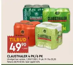 Coop Mega CLAUSTHALER 4 PK/6 PK tilbud