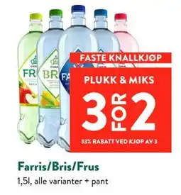 Jacobs Farris/Bris/Frus tilbud