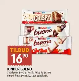 Coop Mega KINDER BUENO tilbud