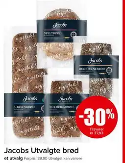 Spar Jacobs Utvalgte brød tilbud