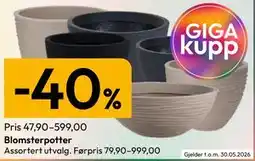 Gigaboks Blomsterpotter tilbud