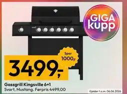 Gigaboks Gassgrill Kingsville 6+1 tilbud