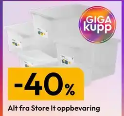 Gigaboks Alt fra Store It oppbevaring tilbud