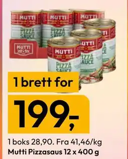 Gigaboks Mutti Pizzasaus 12 x 400 g tilbud
